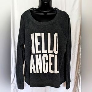 Victoria Secret Hello Angel Dark Gray Crew Neck Sweatshirt, fits like M/L‎
